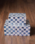 Le coffret à bijoux et à souvenirs marqueterie Azure