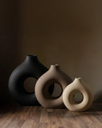 The Eclipse Trio | Ensemble de vases en céramique mate faits à la main
