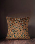 Le coussin Serengeti en velours coupé saphir