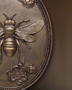 La Reine des Abeilles Plaque Murale Ovale Médaillon Style Vintage