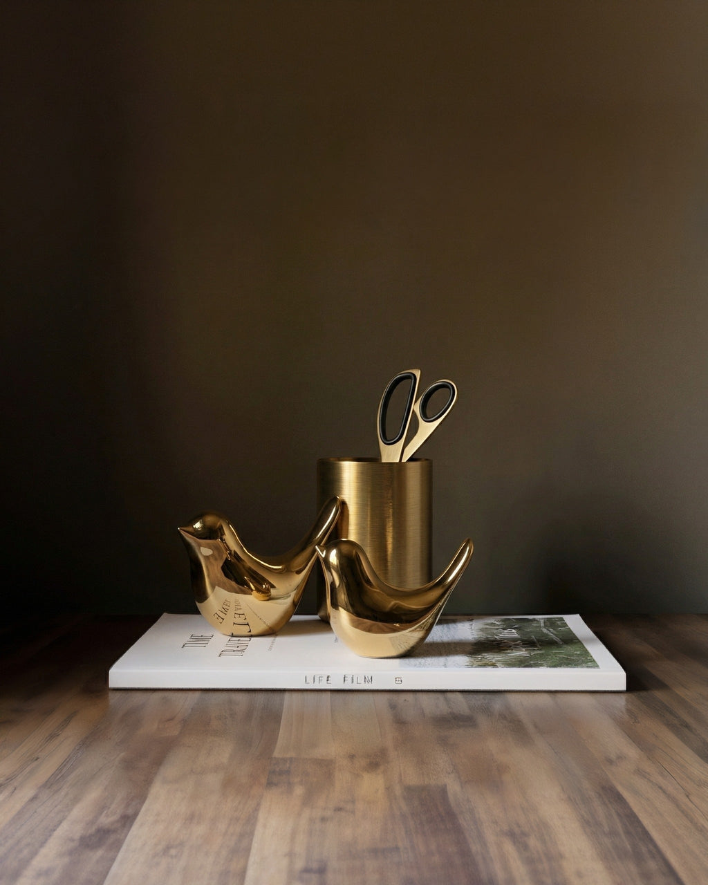 Figurines d'oiseaux en céramique Golden Muse
