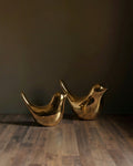 Figurines d'oiseaux en céramique Golden Muse