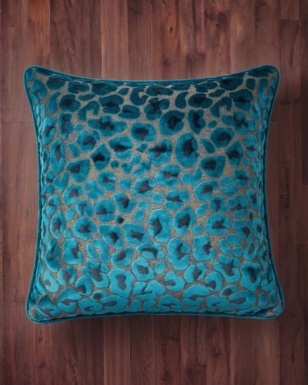 Coussin Serengeti en velours coupé saphir Royalty