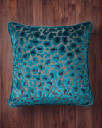 Coussin Serengeti en velours coupé saphir Royalty