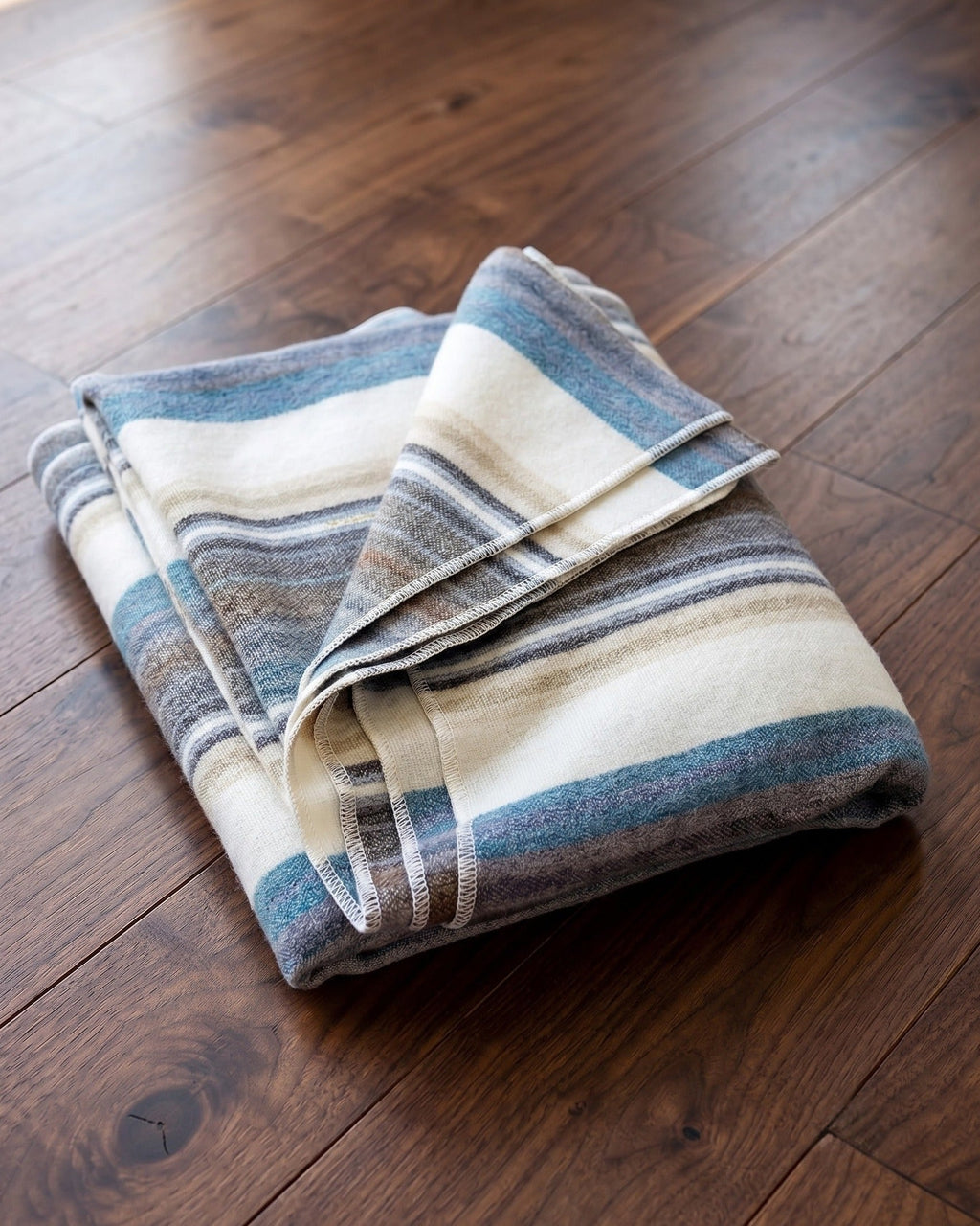 Le jeté en alpaga Andean Breeze – Rayures côtières