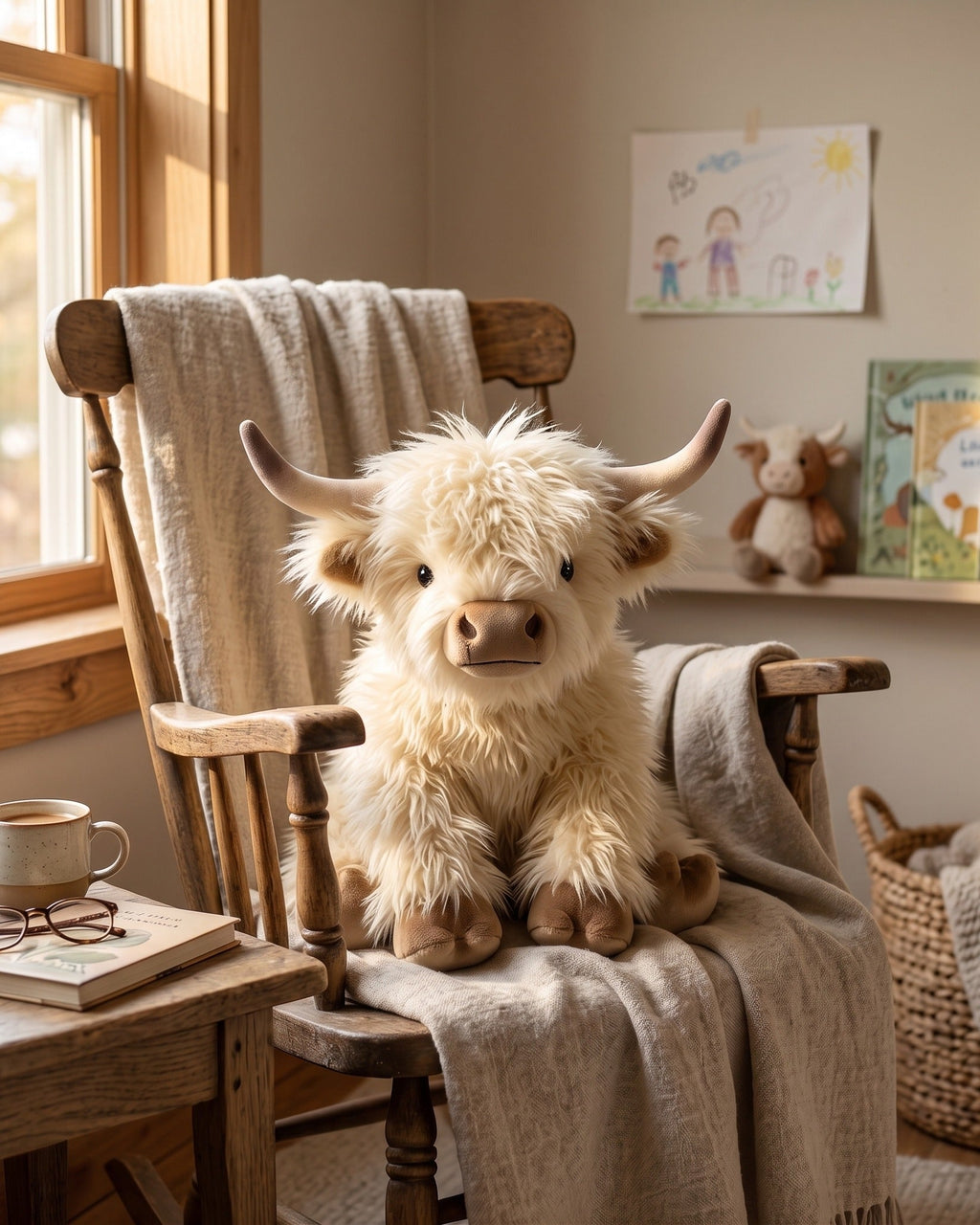 La collection Héritage : Flora la génisse Highland crème en peluche