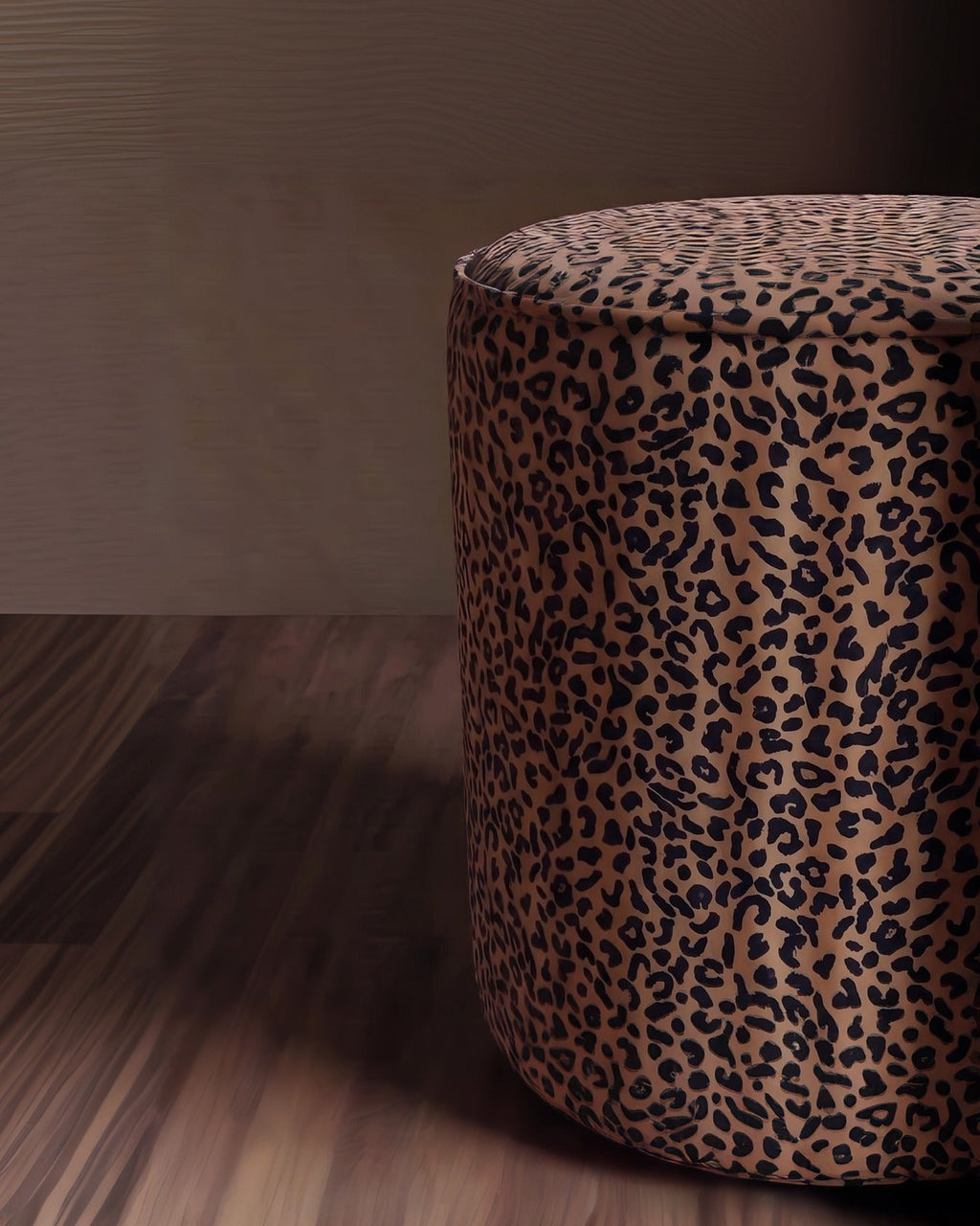 Pouf Monti en velours ciselé