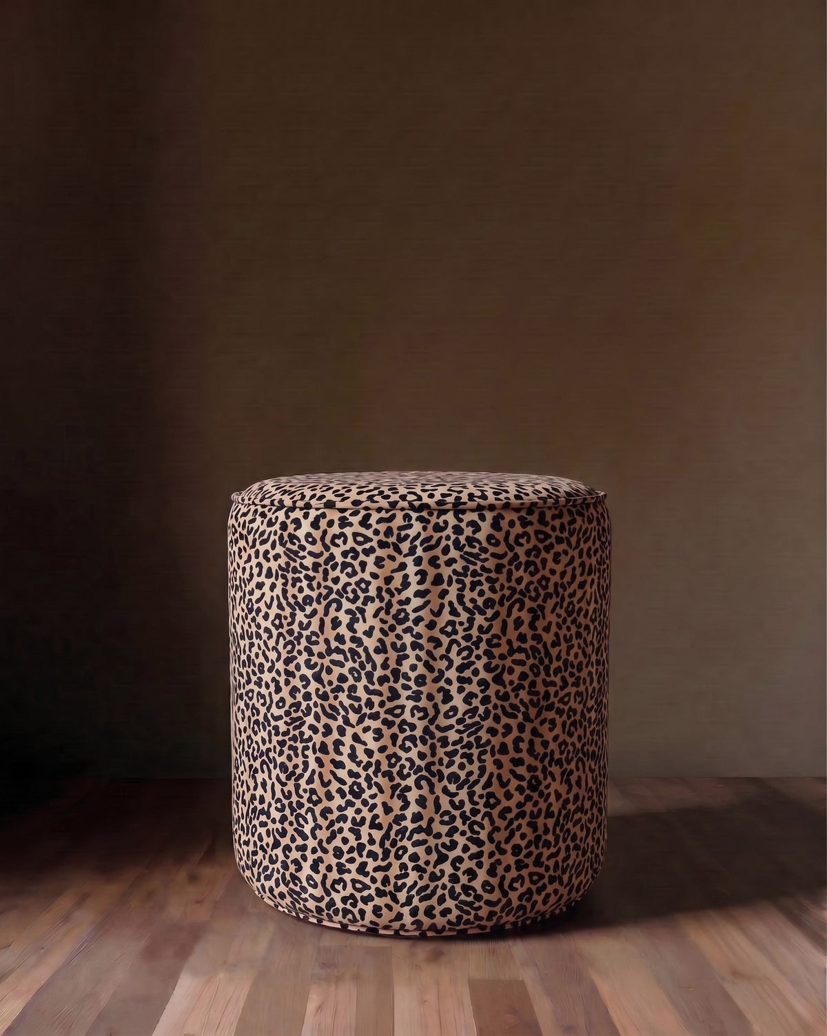 Pouf Monti en velours ciselé