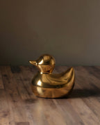 Sculpture de canard en céramique Chroma Gold