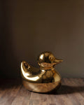 Sculpture de canard en céramique Chroma Gold