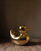 Sculpture de canard en céramique Chroma Gold