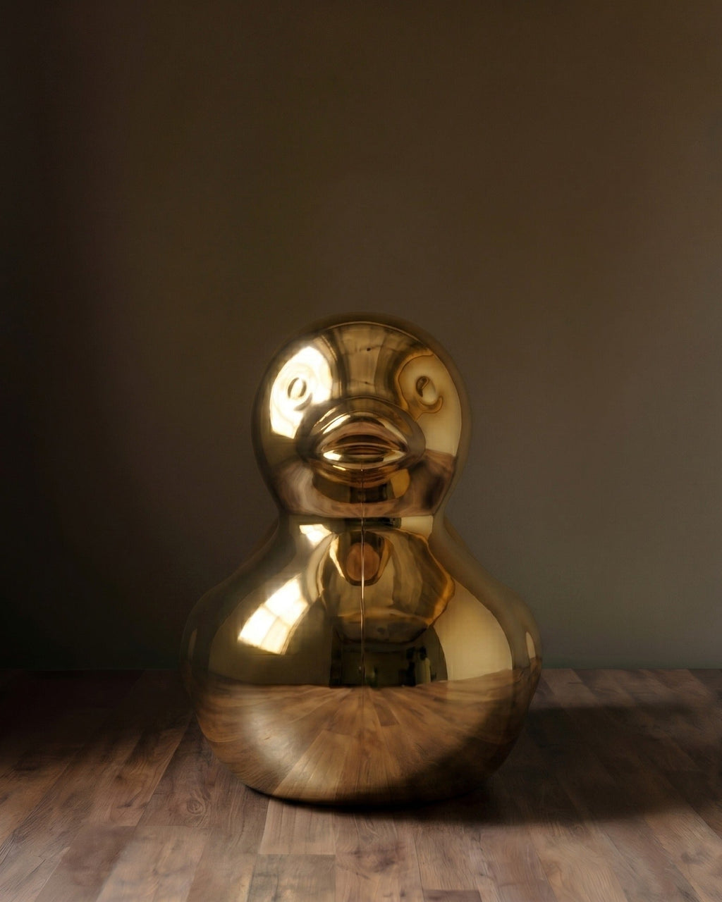 Sculpture de canard en céramique Chroma Gold