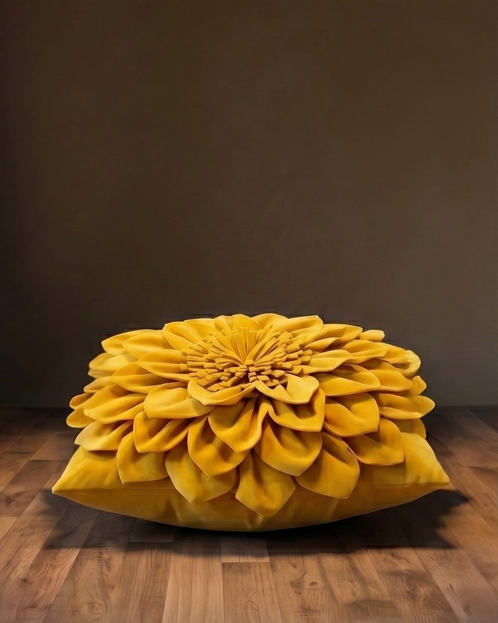 Le Coussin en Velours Fleuri Chrysanthème