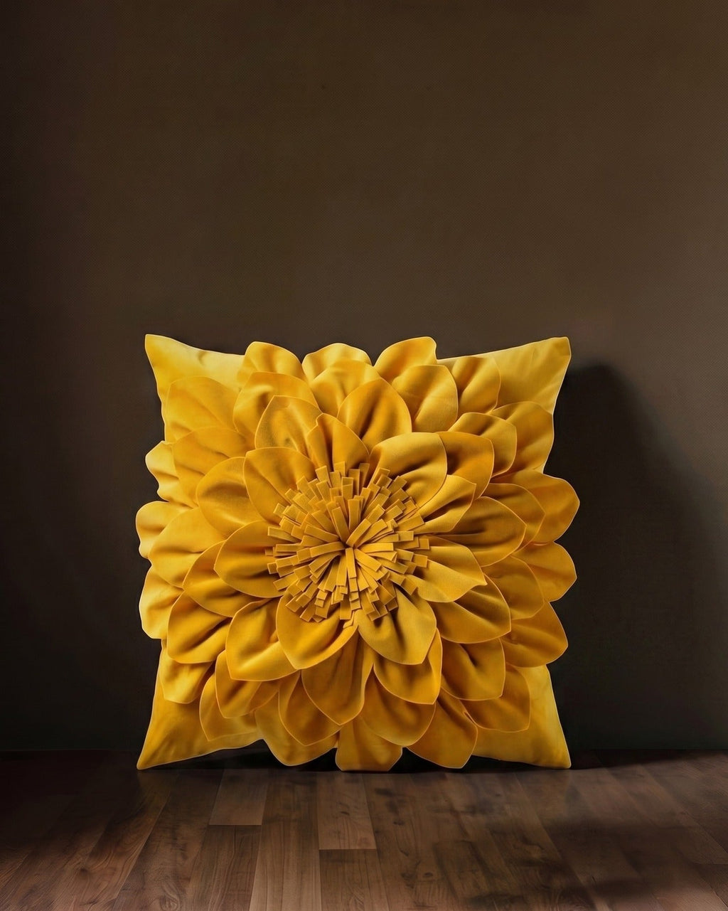 Le Coussin en Velours Fleuri Chrysanthème