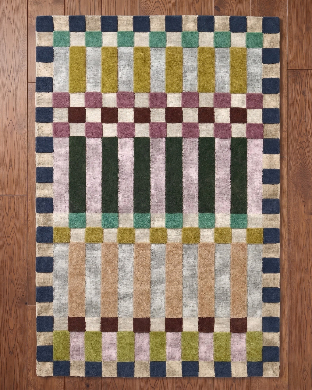 Le tapis en laine Prism Grid