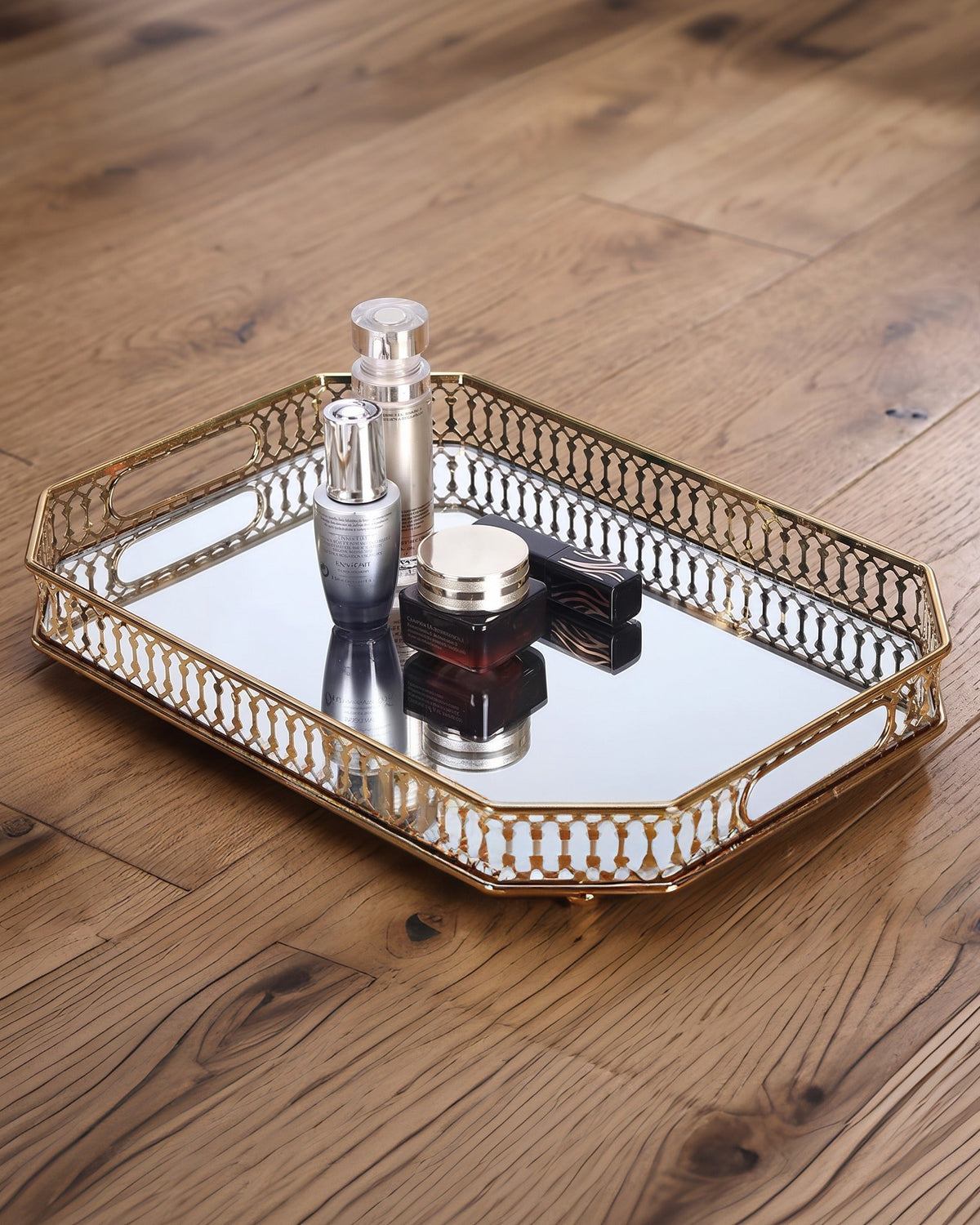 Le plateau miroir Art déco Reflets Dorés