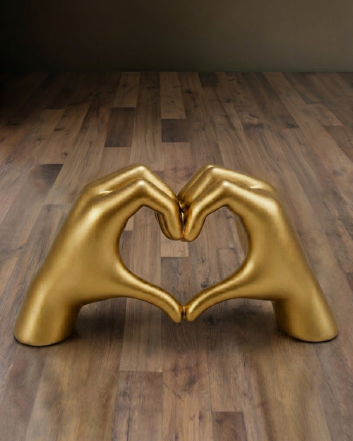 Décor Sculptural Cœur-Mains Aura Or