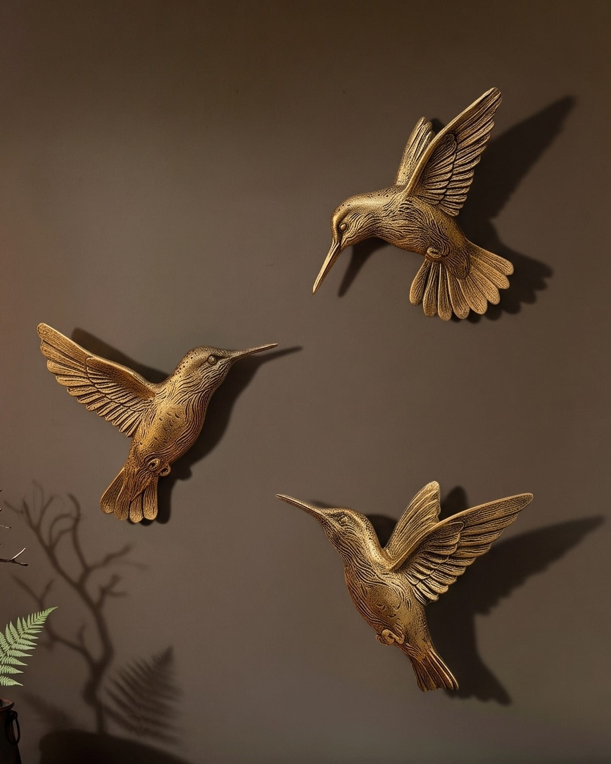 Décor mural Colibri doré vintage Meadow & Hearth
