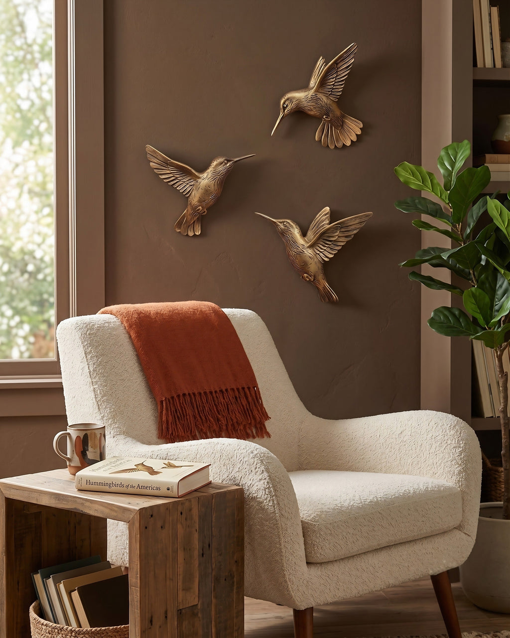 Décor mural Colibri doré vintage Meadow & Hearth