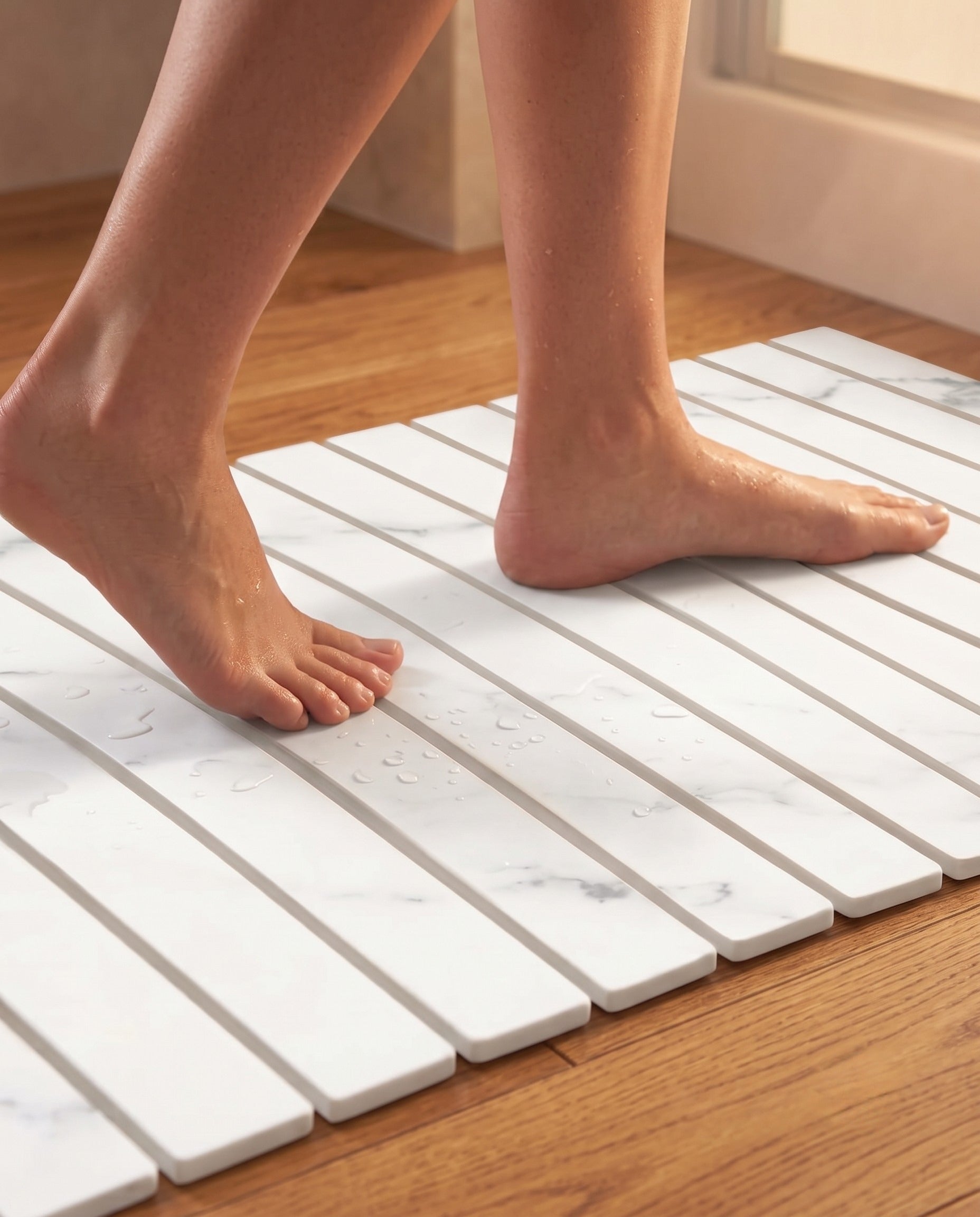 TerraDry | Monolithe Tapis de bain pliable de qualité supérieure en terre de diatomée