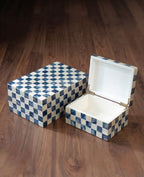 Le coffret à bijoux et à souvenirs marqueterie Azure