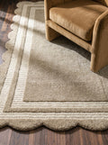 Tapis en laine Marseille avec bords festonnés