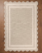 Tapis en laine Marseille avec bords festonnés