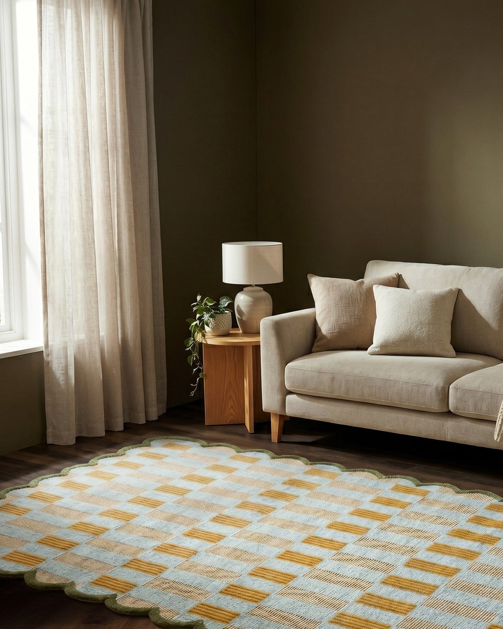 Le Tapis en Laine Tufté Main Horizon Scallop