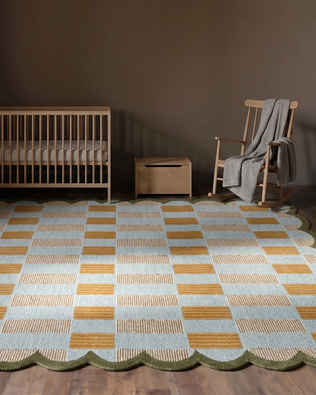 Le Tapis en Laine Tufté Main Horizon Scallop