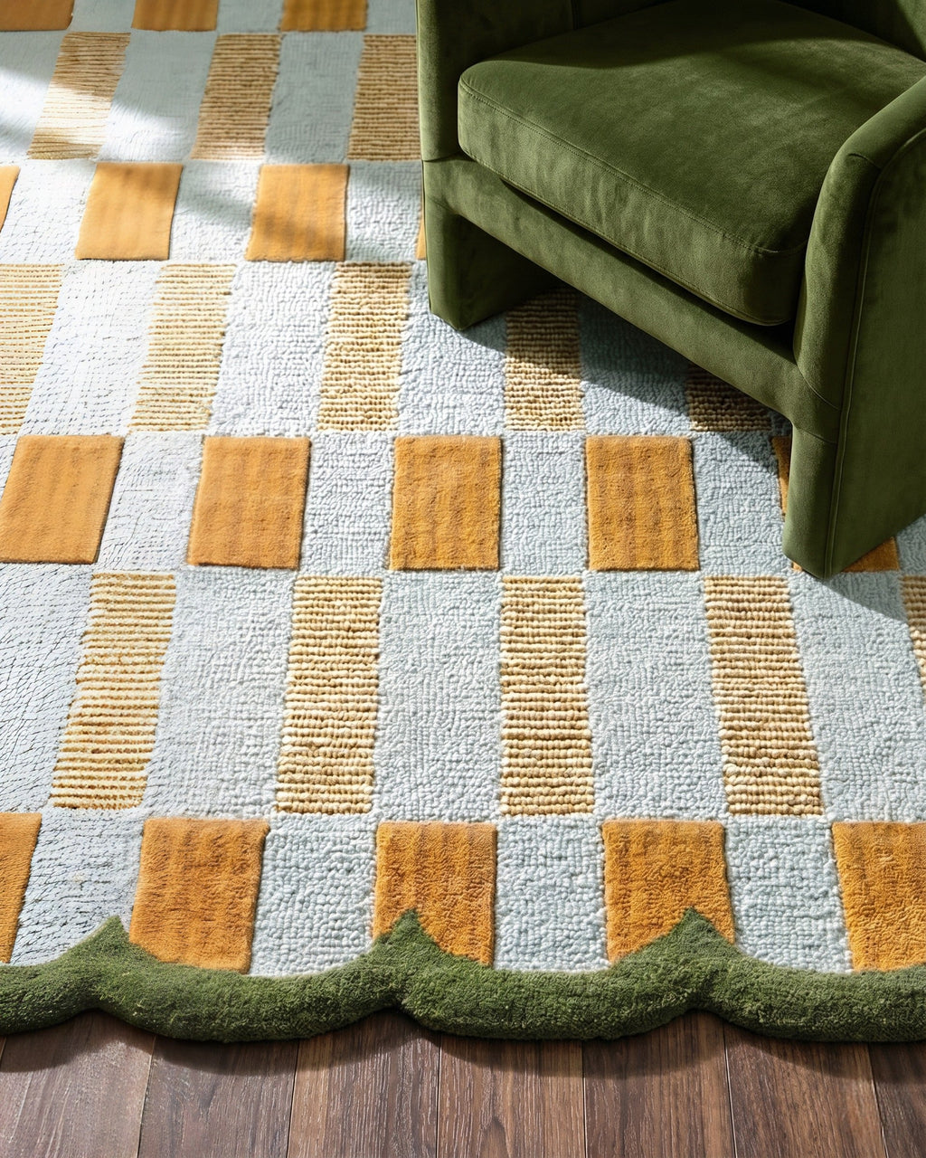 Le Tapis en Laine Tufté Main Horizon Scallop