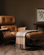 Jeté en cachemire Ascot Legacy Heirloom – Carreaux camel et taupe