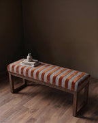 Le banc Henry à rayures rouille