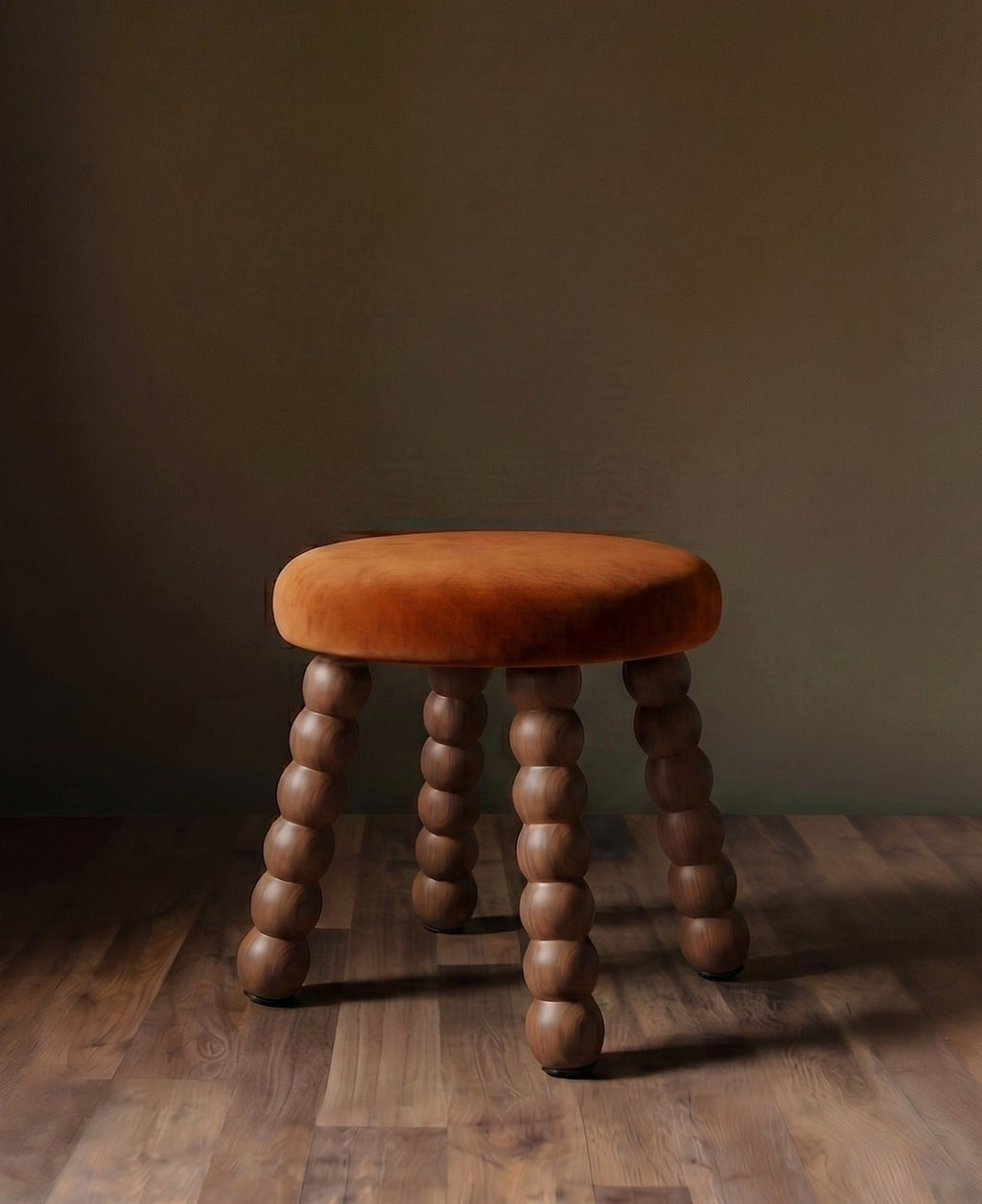 Le repose-pieds ovoïde rouille
