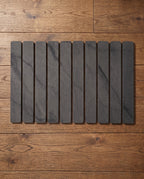 TerraDry | Tapis égouttoir roulable en pierre naturelle - Tapis de cuisine en ardoise et terre de diatomées de qualité supérieure