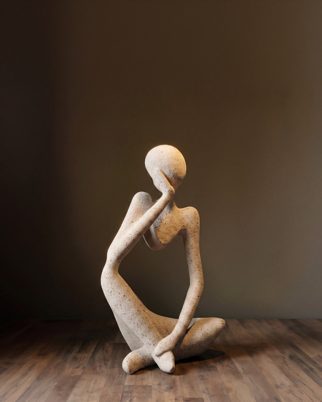 Le penseur en silhouette
