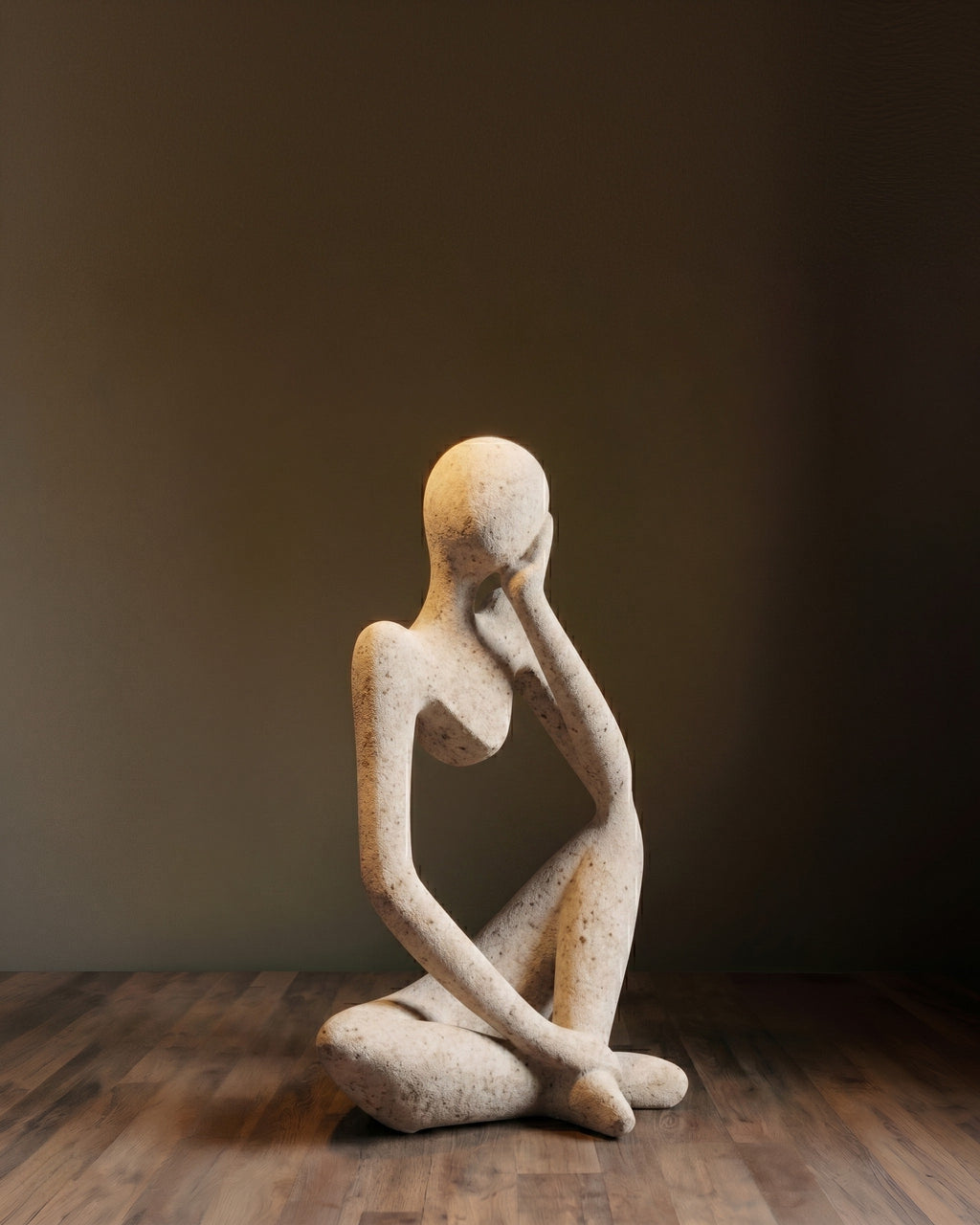 Le penseur en silhouette