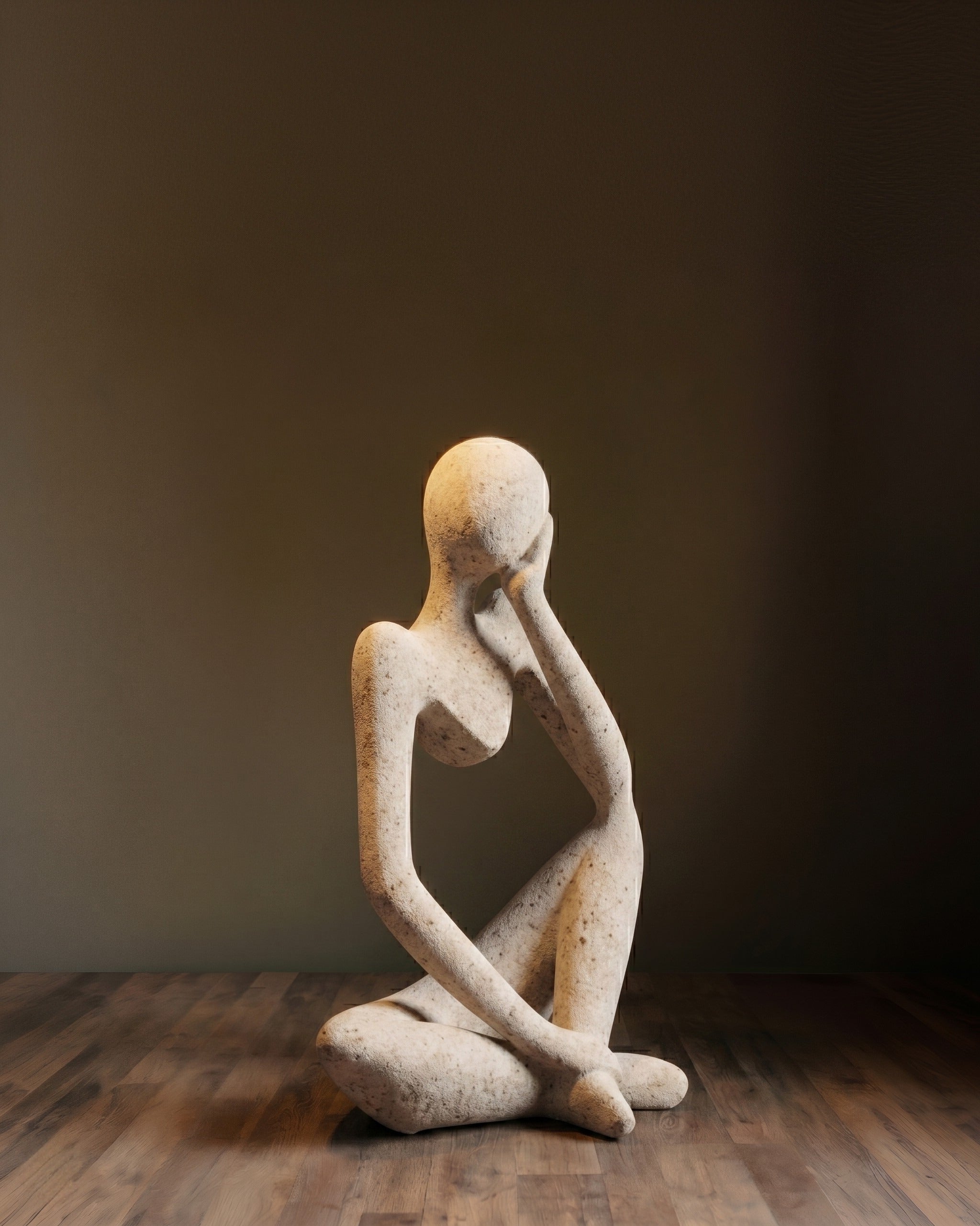 Le penseur en silhouette