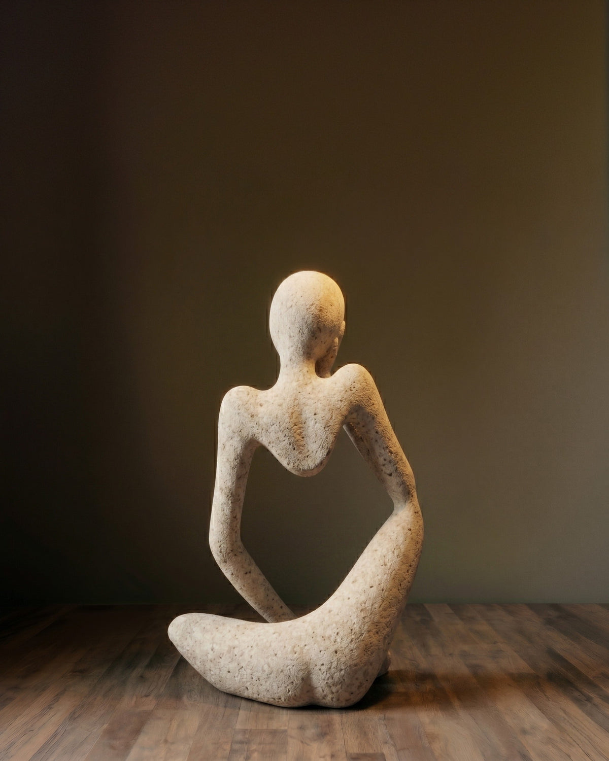 Le penseur en silhouette