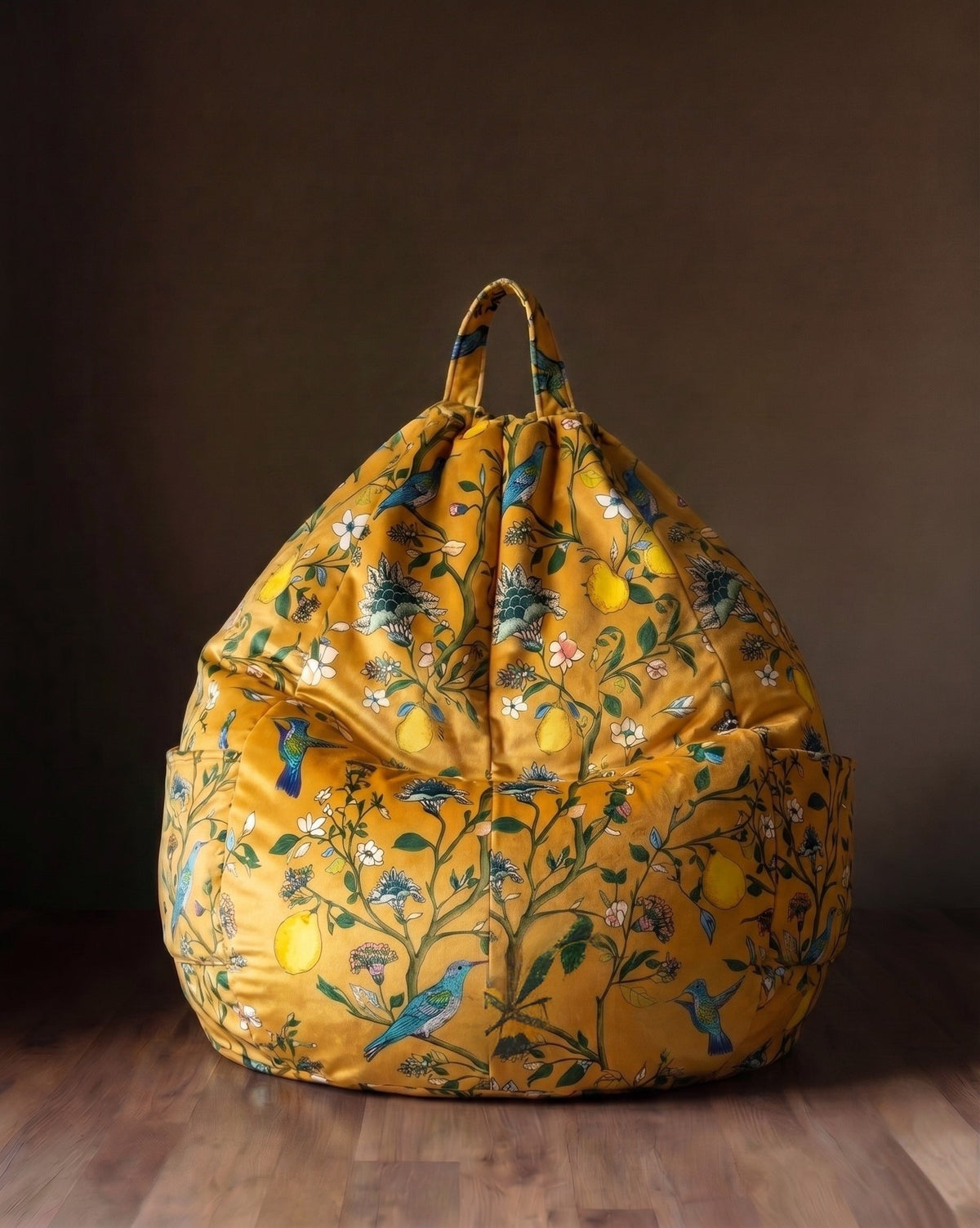 Le pouf en velours The Queen’s Greenhouse