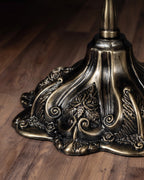 Le Miroir Oval Pivotant Renaissance Miroir de Toilette de Table Décoratif Double Face Finition Bronze Antique